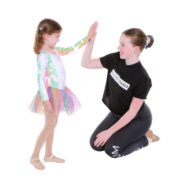 Preschool dancer with teacher